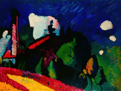 Murnau, Landscape with a Tower av Wassily Kandinsky