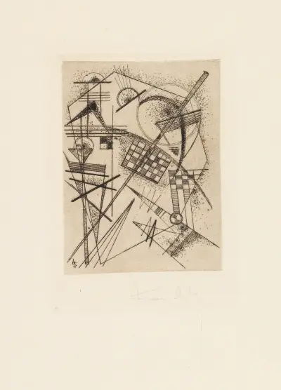 Radierung für die ‘Deutsche Kunstgemeinschaft’ av Wassily Kandinsky