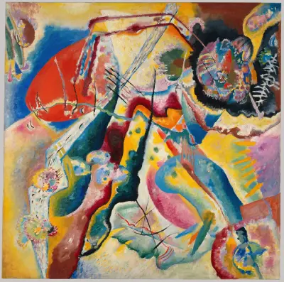 Tableau à la tache rouge av Wassily Kandinsky