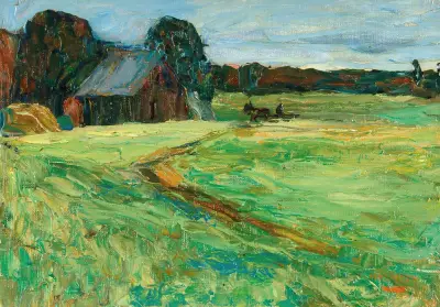 Vasilevskoë – Barn With Pony av Wassily Kandinsky
