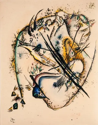 Watercolour with Seven Strokes av Wassily Kandinsky