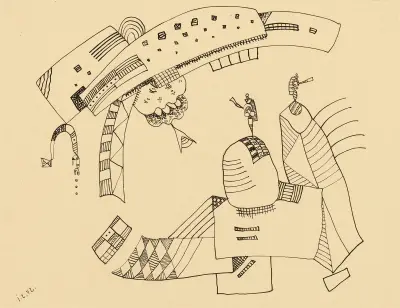 Zeichnung zu ‘Accent rond’ av Wassily Kandinsky