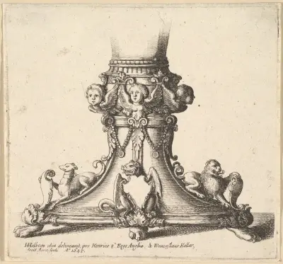 Base of an ornamental cup av Wenceslaus Hollar