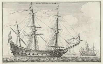 Holländisches Kriegsschiff von Wenceslaus Hollar