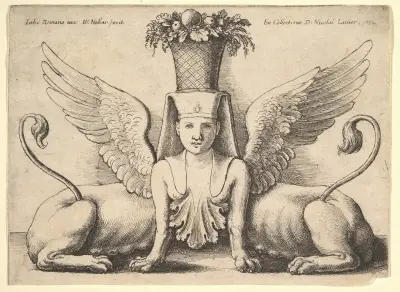 Sphinx mit zwei Körpern von Wenceslaus Hollar