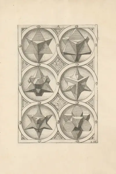 Perspectiva Corporum Regularium (Perspective of regular solids) Pl.06 av Wenzel Jamnitzer