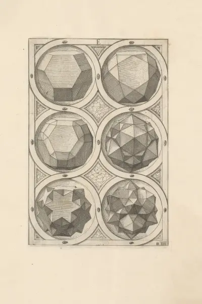 Perspectiva Corporum Regularium (Perspective of regular solids) Pl.10 av Wenzel Jamnitzer