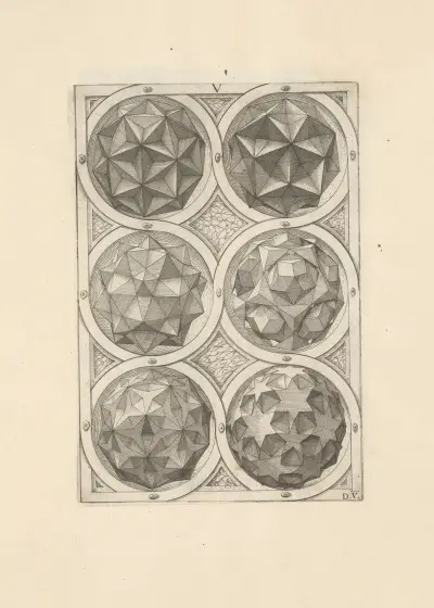 Perspectiva Corporum Regularium (Perspective of regular solids) Pl.18 av Wenzel Jamnitzer