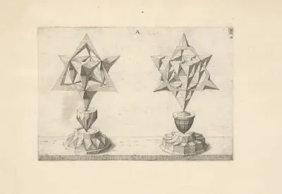 Perspectiva Corporum Regularium (Perspective of regular solids) Pl.22 av Wenzel Jamnitzer