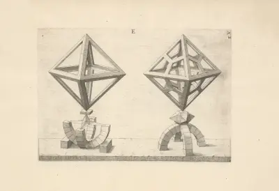 Perspectiva Corporum Regularium (Perspective of regular solids) Pl.23 av Wenzel Jamnitzer