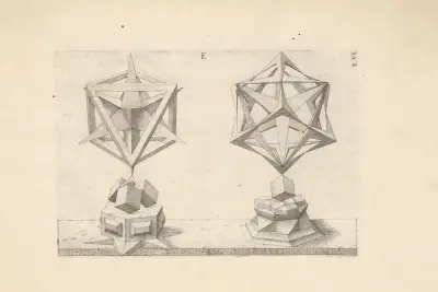 Perspectiva Corporum Regularium (Perspective of regular solids) Pl.24 av Wenzel Jamnitzer