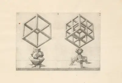 Perspectiva Corporum Regularium (Perspective of regular solids) Pl.25 av Wenzel Jamnitzer