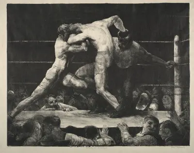 A Stag at Sharkey’s av George Wesley Bellows