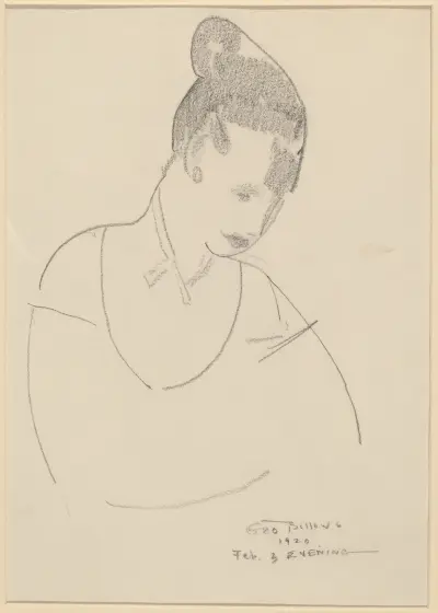 Elsie Speicher (verso) av George Wesley Bellows