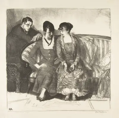 Emma, Elsie and Gene av George Wesley Bellows