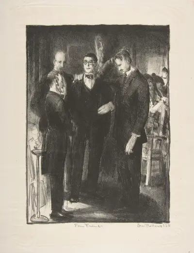 Fyra vänner, första staten av George Wesley Bellows