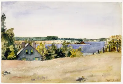 Gardiners Bay från Sag Harbor av George Wesley Bellows