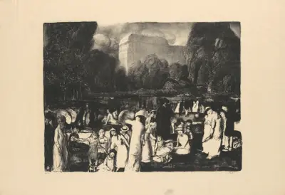 I parken, ljus av George Wesley Bellows