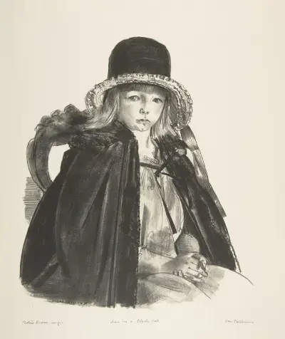 Jean i svart hatt av George Wesley Bellows