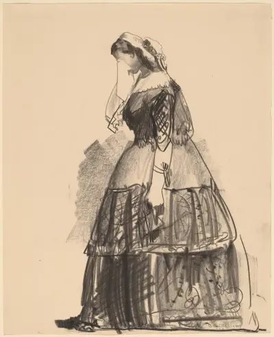 Lady of 1860 – The Actress av George Wesley Bellows