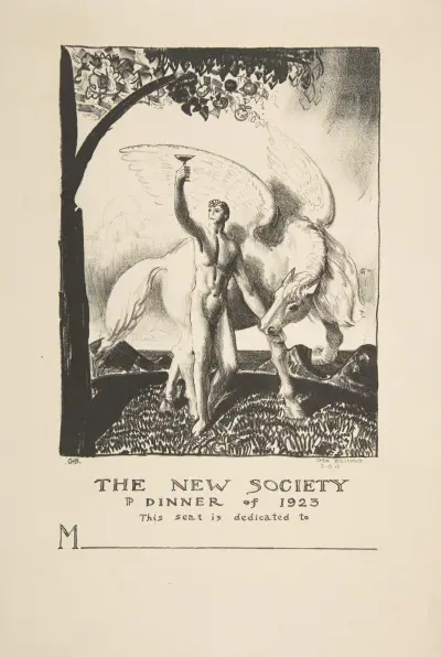 New Society Dinner Card av George Wesley Bellows