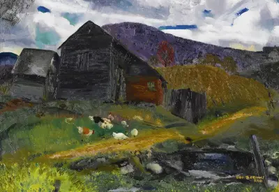 Gammal lada, Shady Valley av George Wesley Bellows