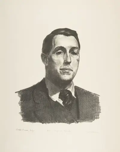 Porträtt av Eugene Speicher, första stenen av George Wesley Bellows