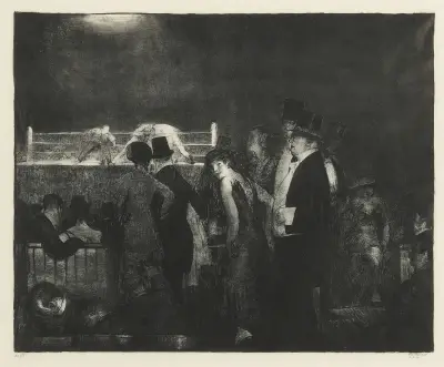 Förberedelser inför den stora matchen av George Wesley Bellows