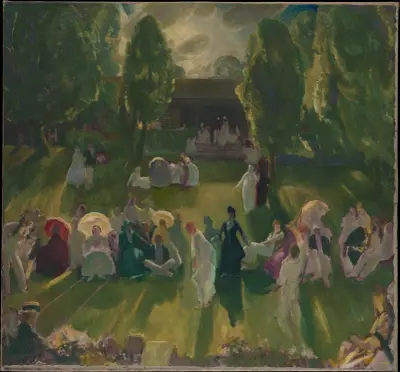 Tennis i Newport av George Wesley Bellows