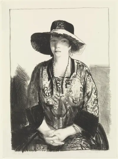The Black Hat av George Wesley Bellows