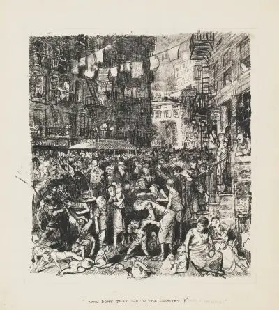 Varför åker de inte till landet på semester av George Wesley Bellows