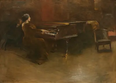 Le Piano av John White Alexander