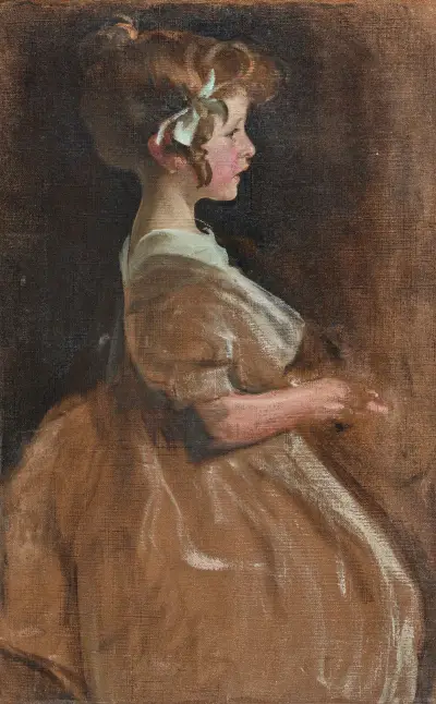 Portrait Of Charlotte ‘lollotte’ Aman-Jean Née Simon av John White Alexander