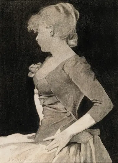 Silhouette of a Young Girl av John White Alexander