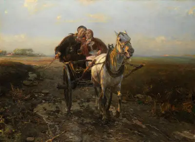Glückliche Kutschfahrt av Alfred von Wierusz-Kowalski