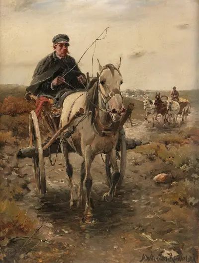 Kutschfahrt av Alfred von Wierusz-Kowalski
