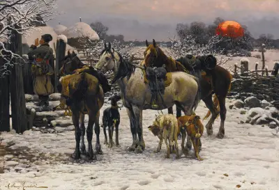 Returning Home av Alfred von Wierusz-Kowalski