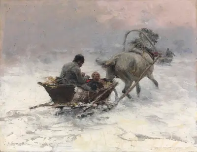 Sleight Ride av Alfred von Wierusz-Kowalski
