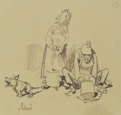 Am schlimmsten aber – oh! oh! oh! –; Erging es dem guten Fidelio von Wilhelm Busch