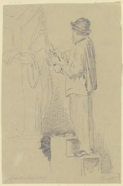 Sochař Schierholtz při práci, Wilhelm Busch