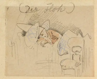 Die gestörte, aber glücklich wieder errungene Nachtruhe (Der Floh); 1 av Wilhelm Busch