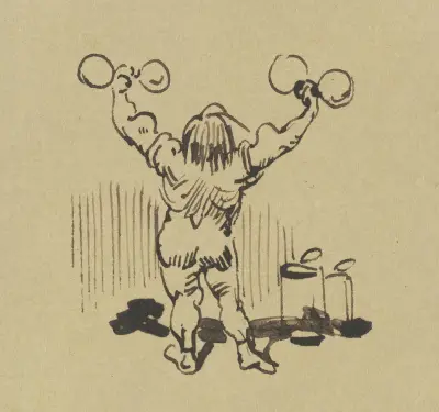 Einseitig aber ist der Mann, ; Der’s nicht mit beiden Händen kann av Wilhelm Busch