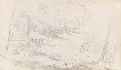 Landskap med målare av Wilhelm Busch