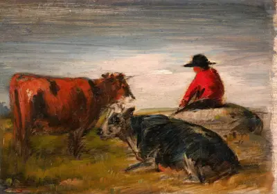 Herde med kor av Wilhelm Busch