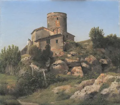 Ein Gebäude bei Tor di Quinto außerhalb Roms von Christoffer Wilhelm Eckersberg