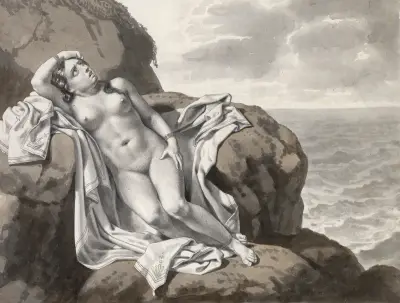 Andromeda an den Felsen gekettet von Christoffer Wilhelm Eckersberg