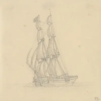 En brig av Christoffer Wilhelm Eckersberg
