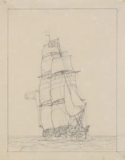 En brig av Christoffer Wilhelm Eckersberg