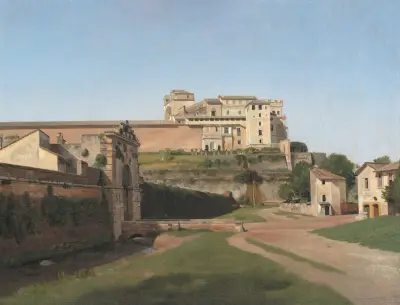 Porta Angelica och en del av Vatikanen av Christoffer Wilhelm Eckersberg