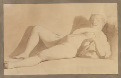 Liggande kvinnlig nakenmodell av Christoffer Wilhelm Eckersberg